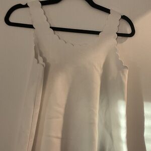 Abbeline White Scalloped Blouse